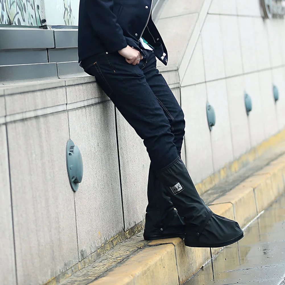 

Men Women Waterproof Rain Shoe Cover Durable PVC Zip Shoes Protector Reusable Foldable Boot Covers Outdoor Rainy Day Shoes