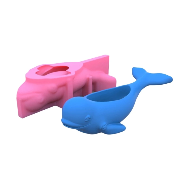 Dolphin Flower Pots Silicone Mould Plaster Molds Succulent Plant Molds Ocean Animal Cup Molds Epoxy Resin Molds