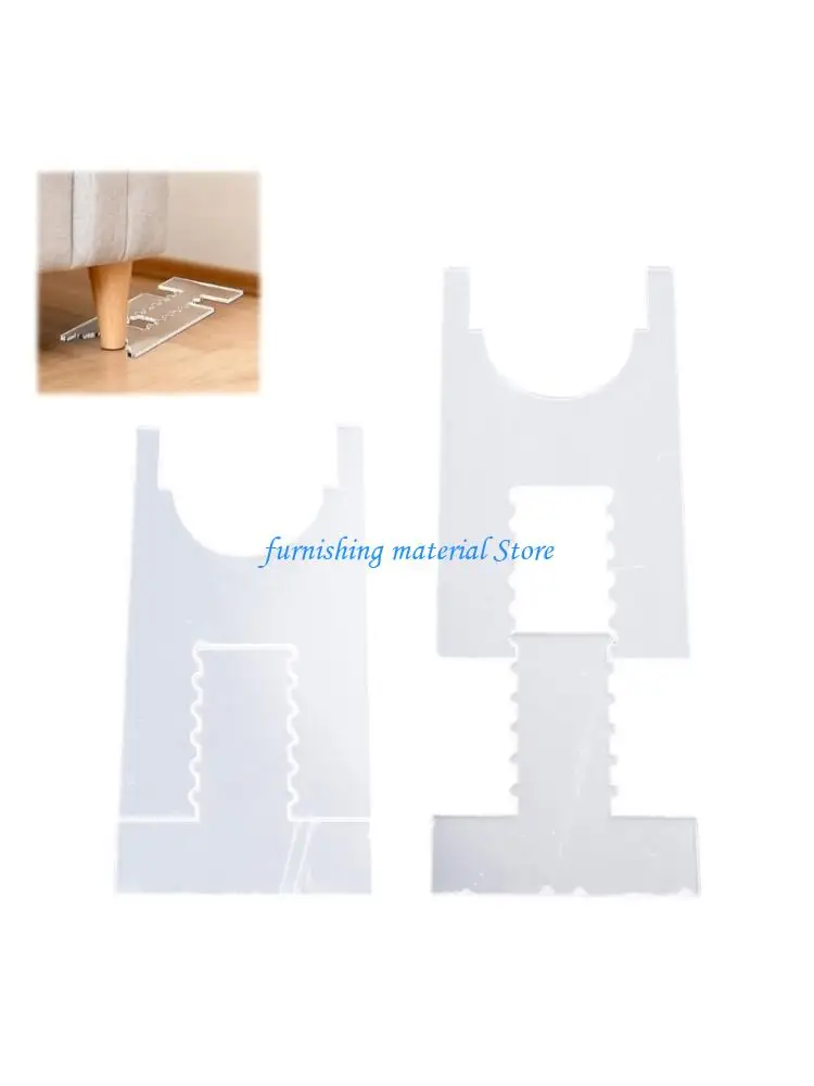 Y5GD 2Pcs Couch Wall Spacer Adjustable Clear Furniture Wall Spacers for Sofa Cabinet