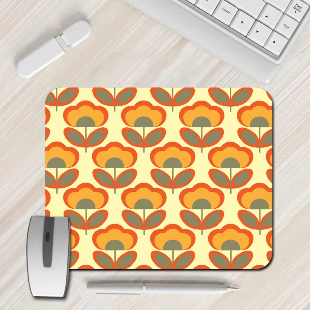 Orla Kiely Leaf Flower Small Mouse Pad Thickened Desk Pad Desktop Computer Keyboard Wireless Mouse Boy Girl Gift for CS DOTA