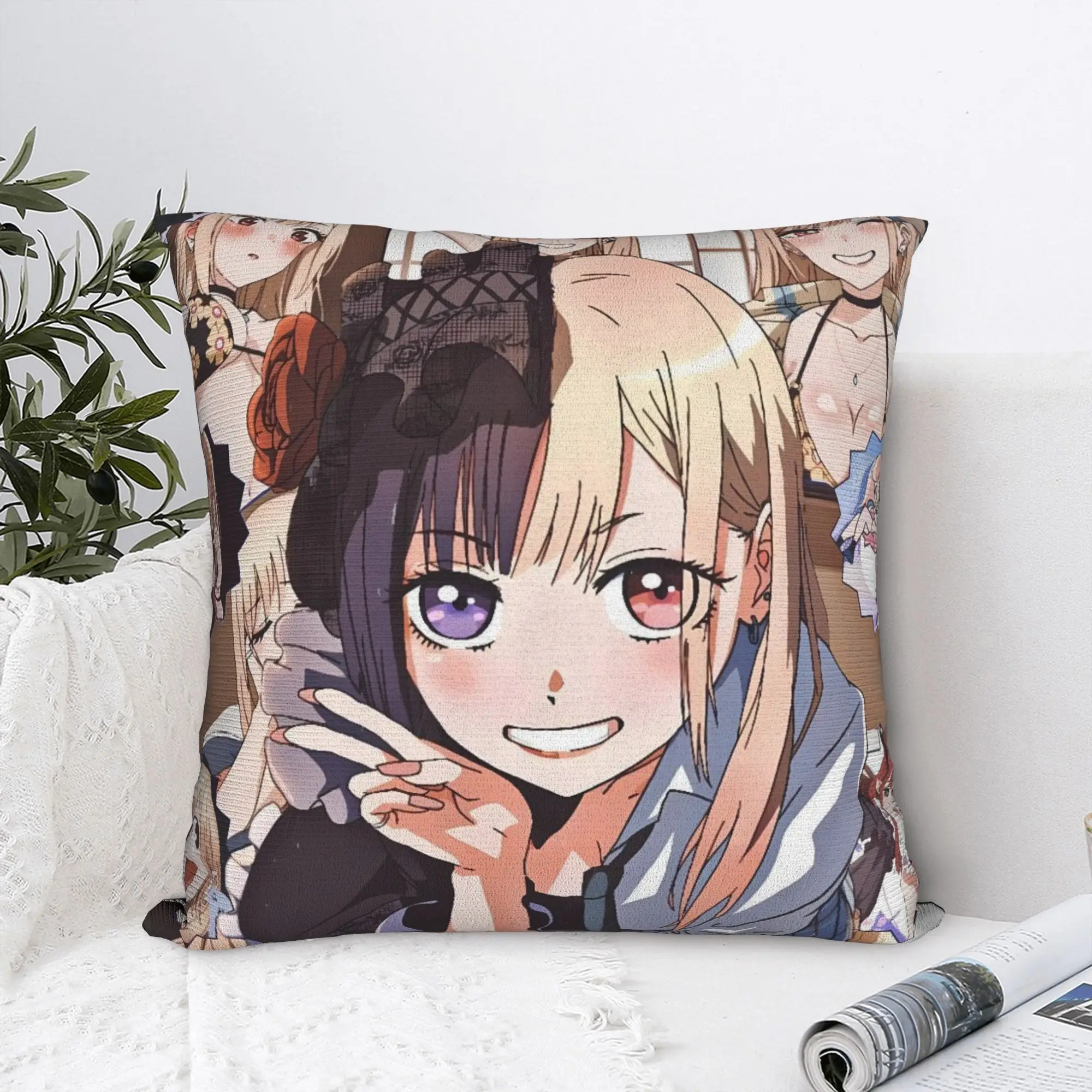 Marin Kitagawa Pillow Case  Novelty Pillow Cover Comfy Pillowcases For Couch Sofa Bedroom