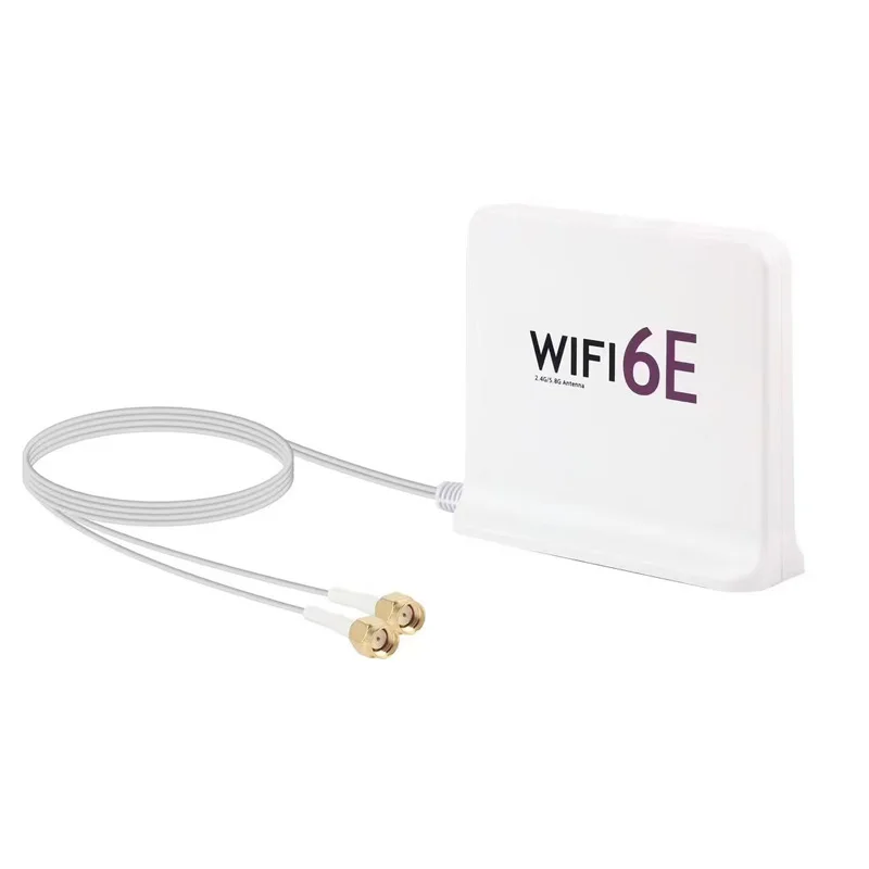 Portable 2.4G 5.8G 6G WiFi 6E Mimo Aerial With 2pcs Cable Indoor Outdoor Wireless Antenna With Magnetic Bottom for network card