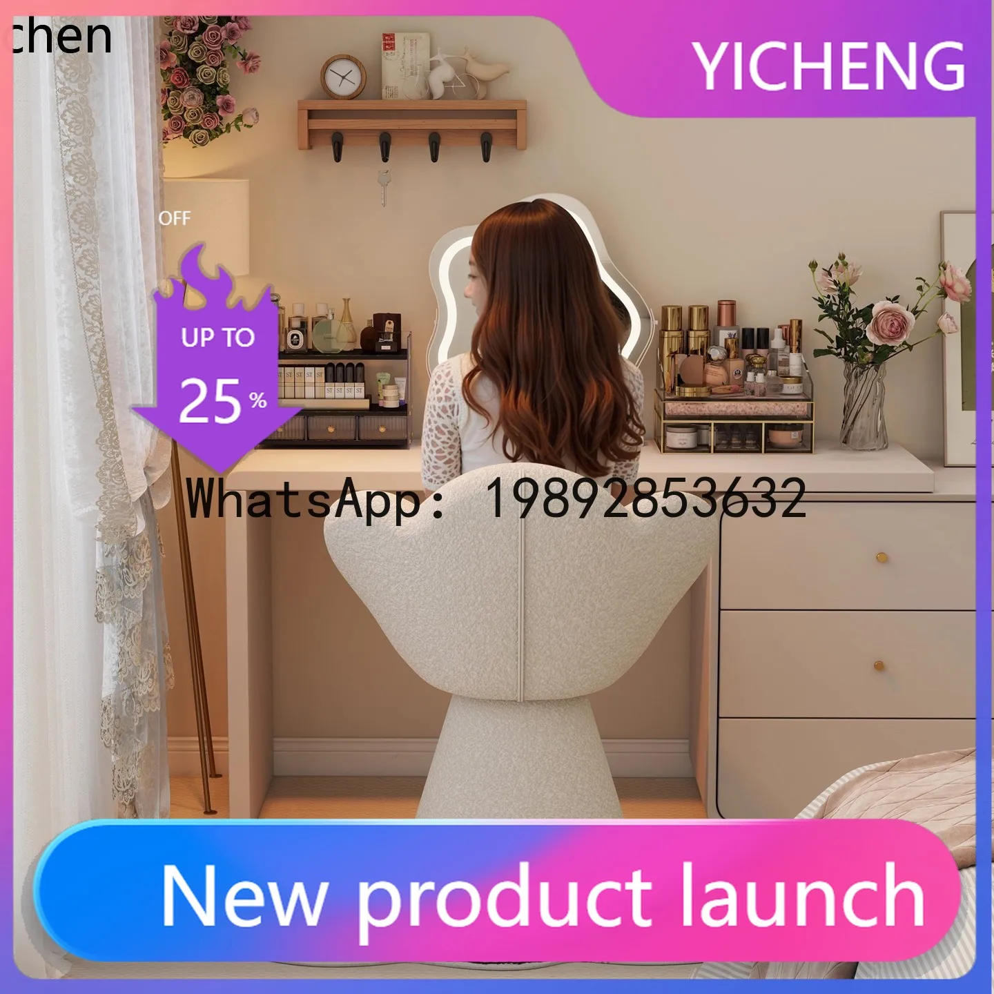 bedroom dressing stool dressing table chair cream style manicure stool