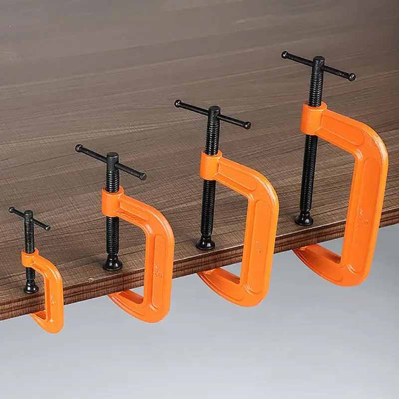 Adjustable Woodworking Clamp 1-5 Inch Portable Heavy Duty Thickened Mounting Clip for DIY Furniture Making