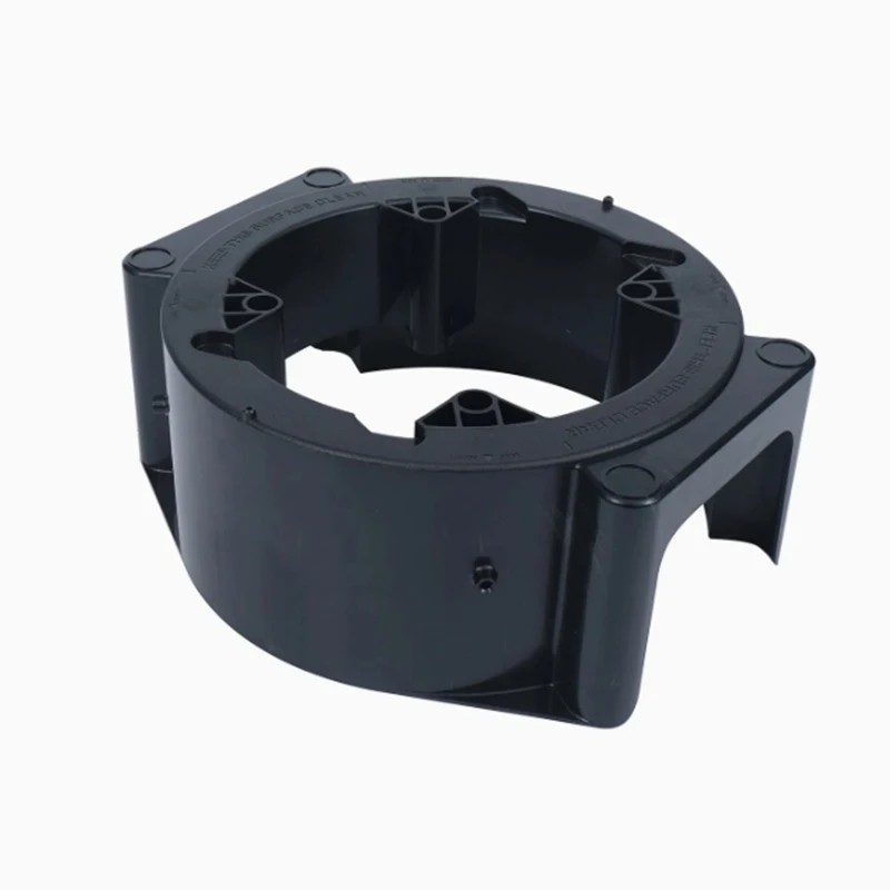 POM Material Black Circular Plastic Connector Component  Injection Mold Plastic Injection Molding Parts