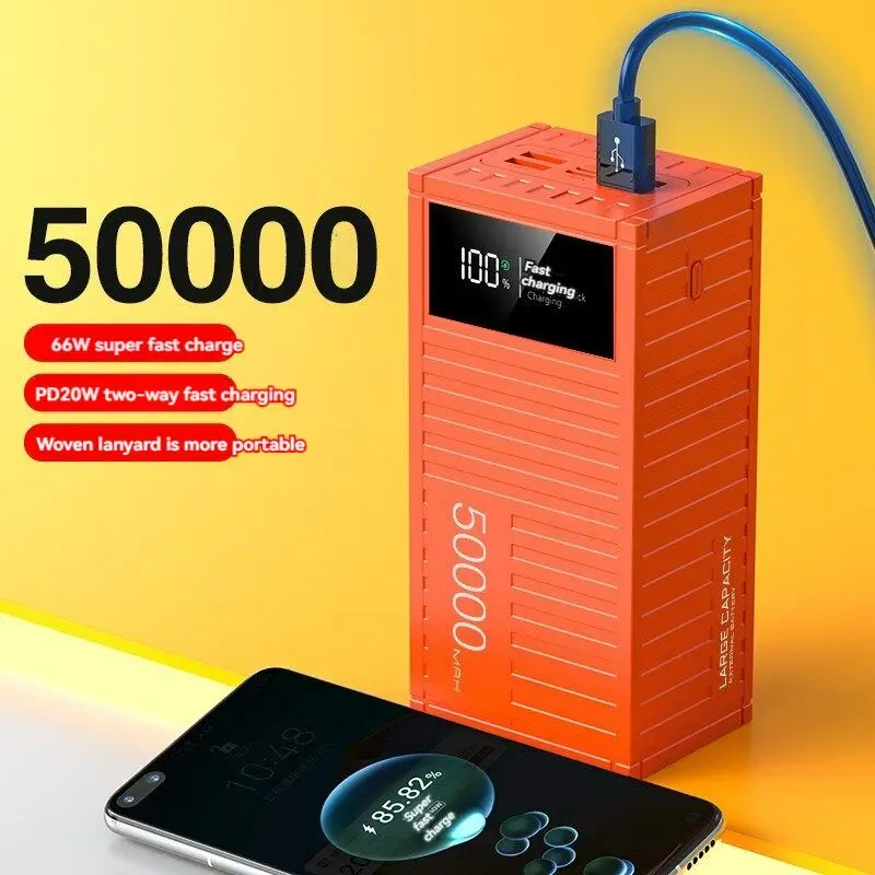 Nuovo Power Bank Mobile ricarica rapida 120W mAh 50000mAh Outdoor Portable Live Streaming Mobile Power Bank