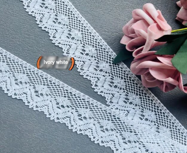العرض: 4.5 سنتيمتر (1.77 بوصة) نمط رائع خيط القطن التطريز الدانتيل أزياء من الدانتل لتقوم بها بنفسك طقم خياطة الديكور (KK-4665)