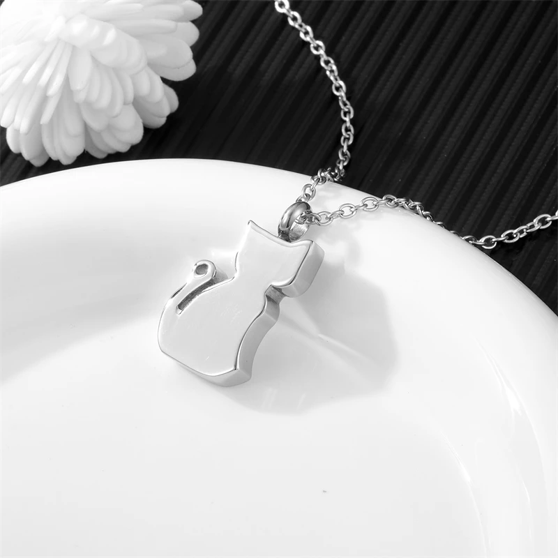 Cremation Necklace for Ashes Stainless Steel Pendant Ashes Holder Memorial Jewelry