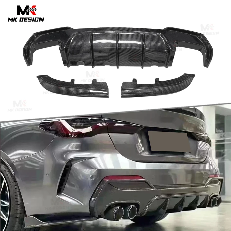 

Carbon Fiber 3D Style Rear Bumper Lip Diffuser for BMW 4 Series G22 G23 M Sport 2020-2022 Rear Diffuser Bumper Lip Splitters