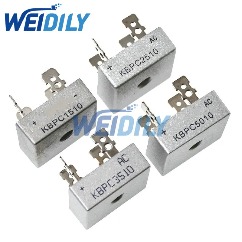 2PCS Diode Bridge Rectifier KBPC1510 KBPC2510 KBPC3510 KBPC5010 DIP Rectifiers 15A 25A 35A 50A 1000V