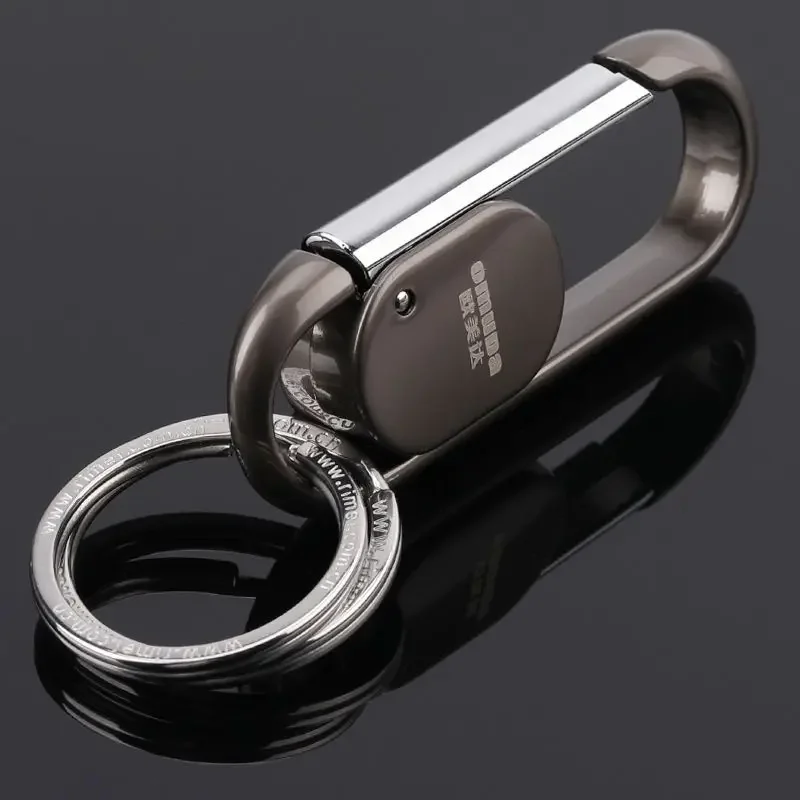 Keychain for Men Fashion Stainless Steel Lovers\' Key Chains Metal Car Key Holder Waist Hanging Lock Keyring Pendant Gift