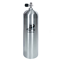 TUDIVING-11L Scuba Diving Aluminium Cylinder,Scuba Diving Tank with DIN+YOKE Interface Valve,Deep Diving High-Pressure Bottle