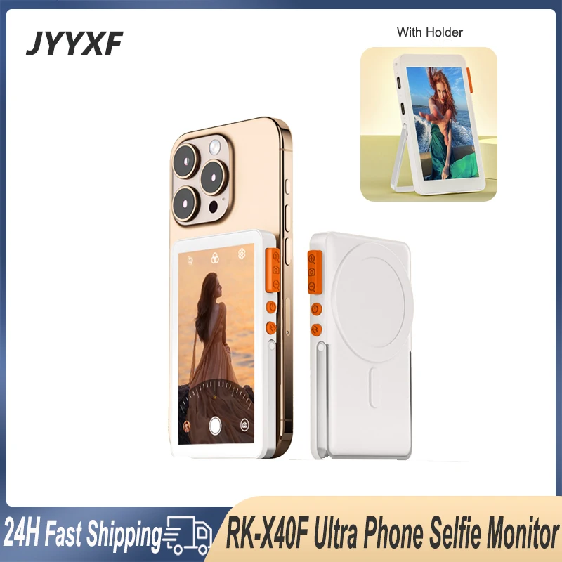 

JYYXF RX-X40F ультрамагнитный монитор для селфи, портативный монитор для видеоблогов, экран, задняя камера, прямая трансляция для iPhone Android
