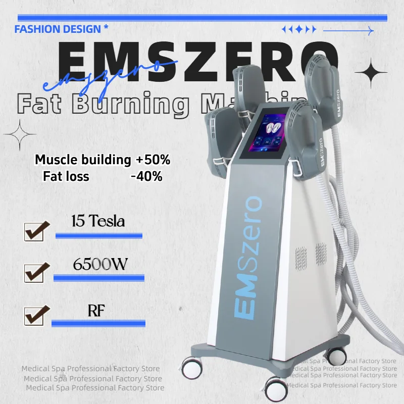 New EMSzero 15 Tesla 6500W High Power 200HZ EMS Body Sculpt Muscle Stimulate Slimming Machine