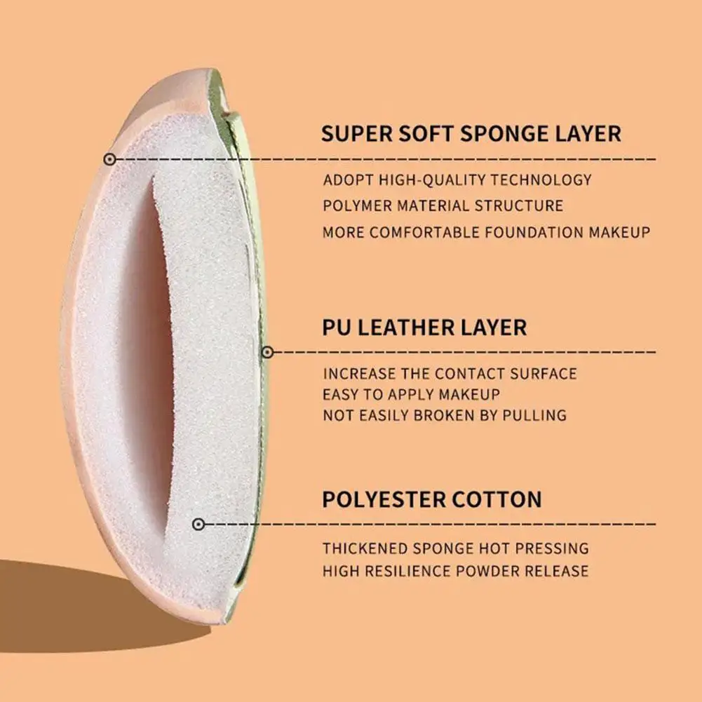 보관함 포함 솜사탕 퍼프 에어 쿠션, 매우 부드럽고 편안한 습식 건식 사용 메이크업 도구, 화장품 퍼프 세트