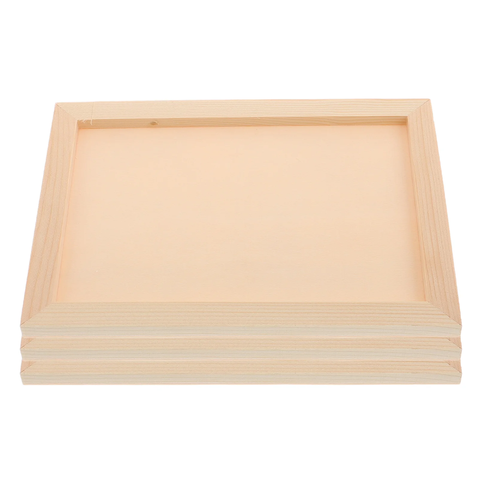 

3Pcs Clay Photo Frame Wooden DIY Craft Kit for Artwork Display Home Bedroom Decor Wood Photo Frame Craft Crafting Frames