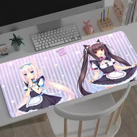 Mousepad N-nekopara Computer Game Mouse Pad Gaming Accessories Large Non-Slip Printing Deskmat Keyboard Pad PC carpet Mousepad