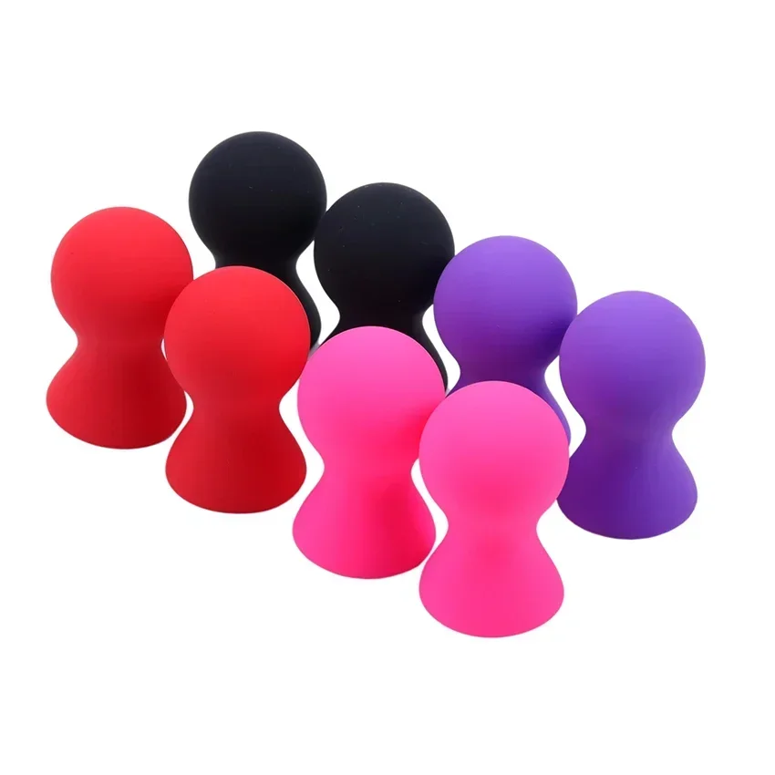 2PCS Silicone Nipple Sucker  Pump Suction Cup Breast Massager Clitoris Stimulator Sex Toys For Woman Couples