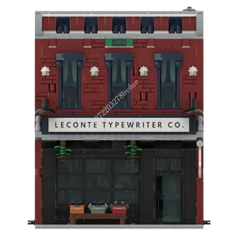 2637PCS Moc Custom Puzzles LeConte Typewiter Company Street View Building Technical  DIY Assembly Construction Adults Toys Gifts