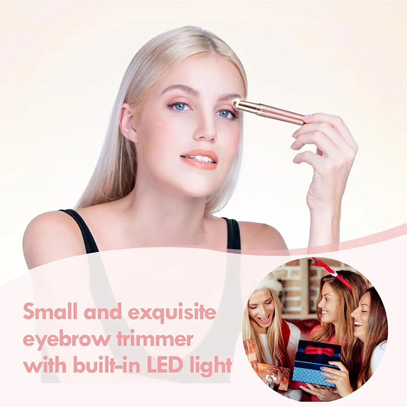 휴대용 충전식 전기 - 눈썹 및 비키니 트리머 - 4개의 블레이드 포함, 눈썹, 겨드랑이, 팔, 다리에 적합
