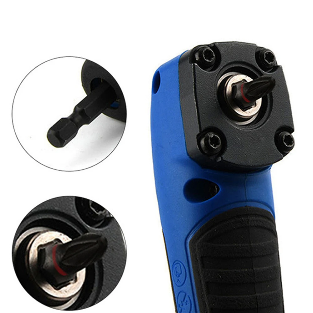 90° Right Angle Extension Driver Drilling Shank Screwdriver 1/4 inch Hex Wrench Drill Bit Magnetic Socket Holder Power Tool