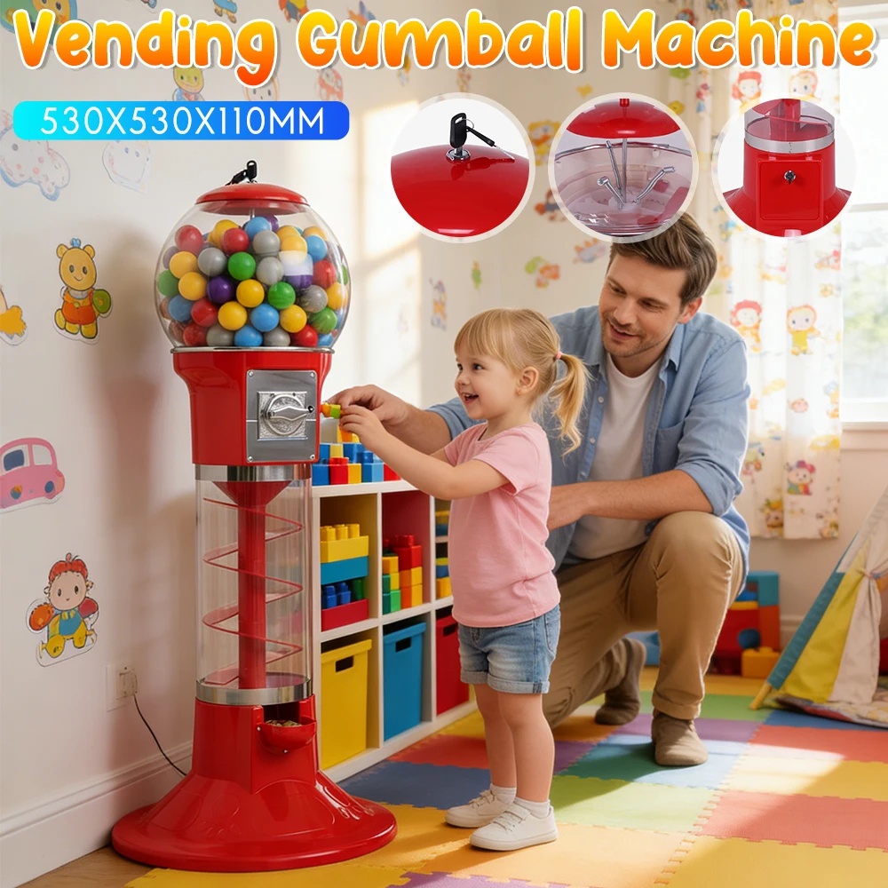 

Торговый автомат с монетоприемником, большой емкости, для выдачи игрушек-капсул, конфет, прыгающих шариков, для торговых центров