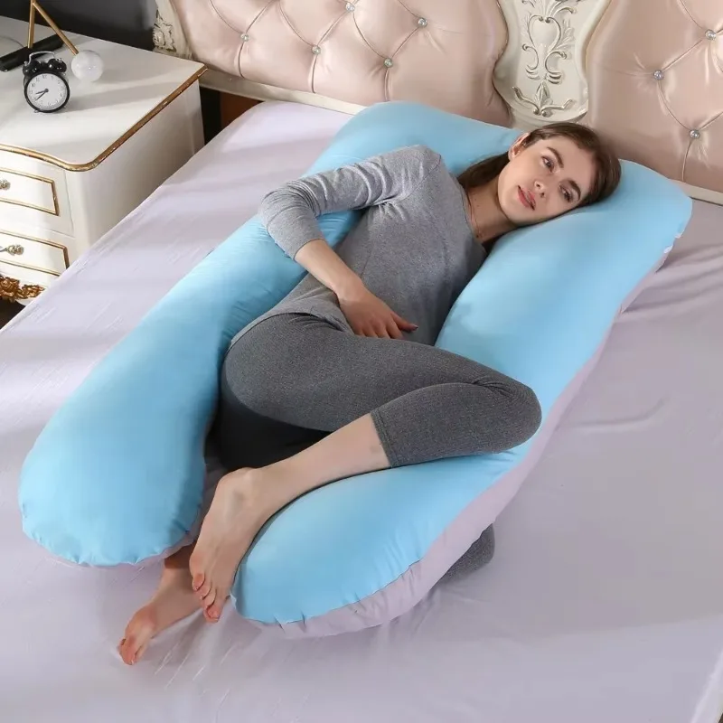 Multifunctional Maternity Pillow Removable Washable Pure Cotton Waist Support U-shaped Cushion Pregnant Women Full Body Pillow