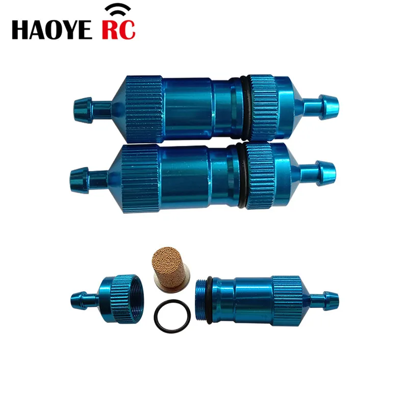 Haoye 1-teilige Filter aus gesinterter Bronze mit hoher Kapazität, D13 Alu-Ölfilter, Anti-Junction-Mesh-Filterelement für RC-Tanks, Zubehör