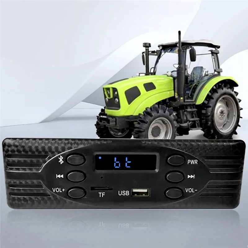 

1-диночное радио FM USB TF MP3-плеер Bluetooth Автомобильная стереосистема Автомобильный аудио Мультимедийный светодиодный дисплей для трехколесного велосипеда Трактор Грузовик