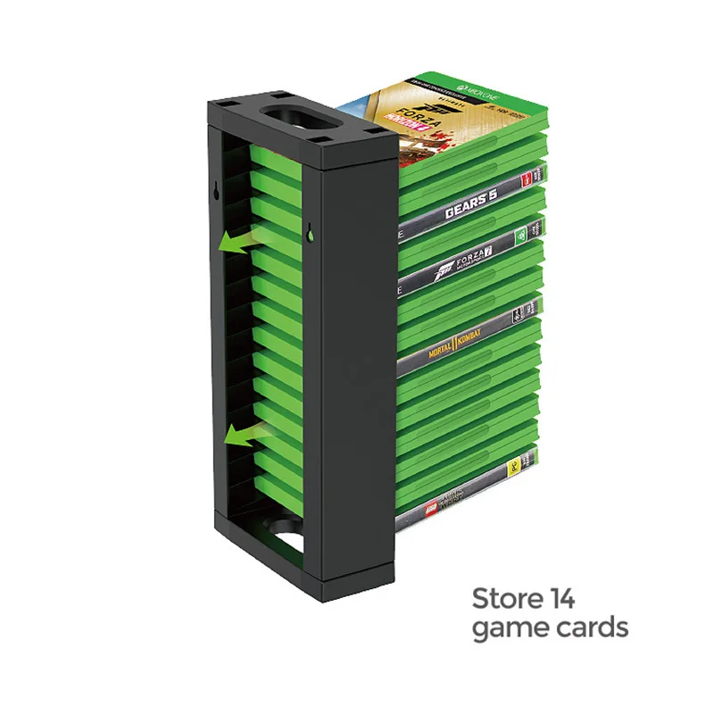 Hangable Game Storage Tower Store 14 Game cards Game Storage Tower для X-One Series/X-box Series X/S/P-S-Black