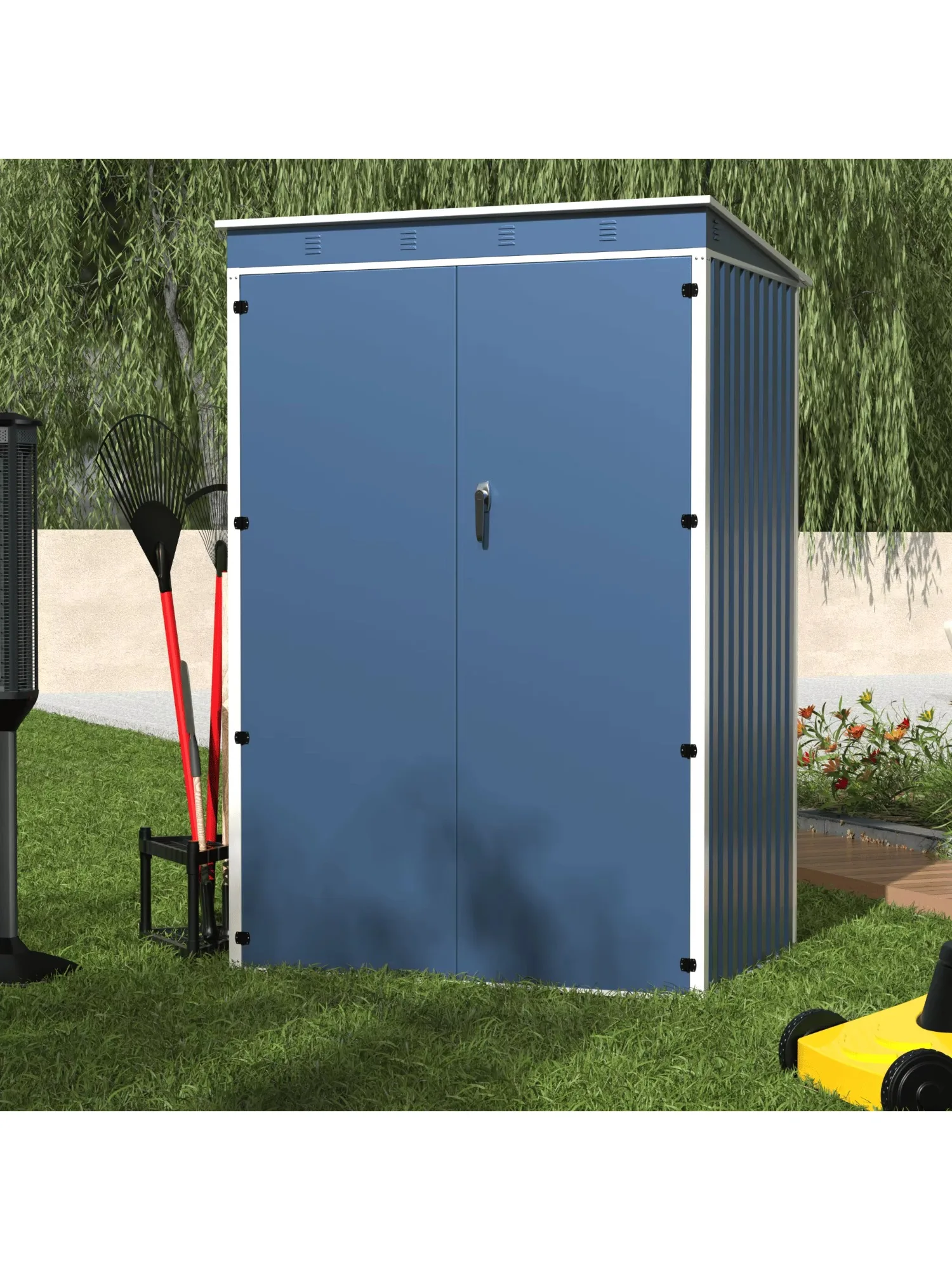 AliExpress NONE Steel Metal Storage Shed House for Bike Backyard Garden  Rodent Proof Outdoor Tool Storage Solution