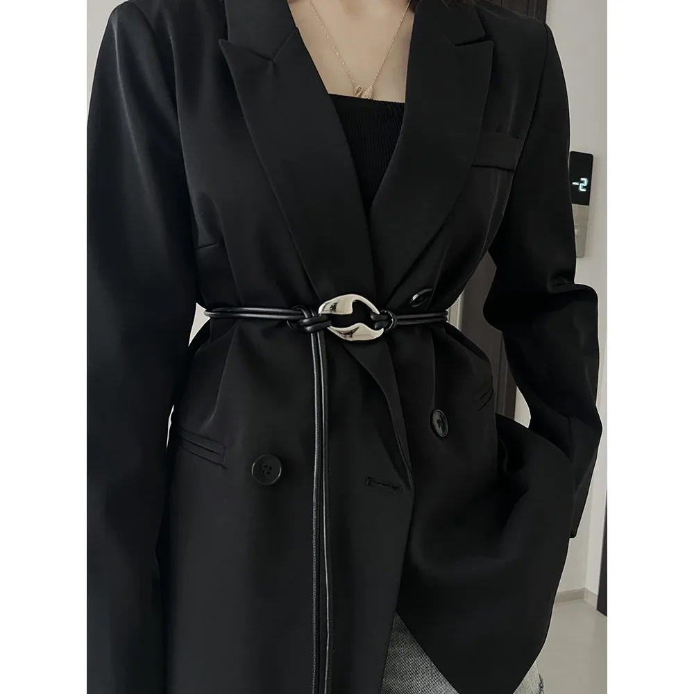 

Модный регулируемый длинный мягкий кожаный ремень-пояс, декоративный пояс для талии, универсальный аксессуар для женщин, подходящий к юбкам и одежде.