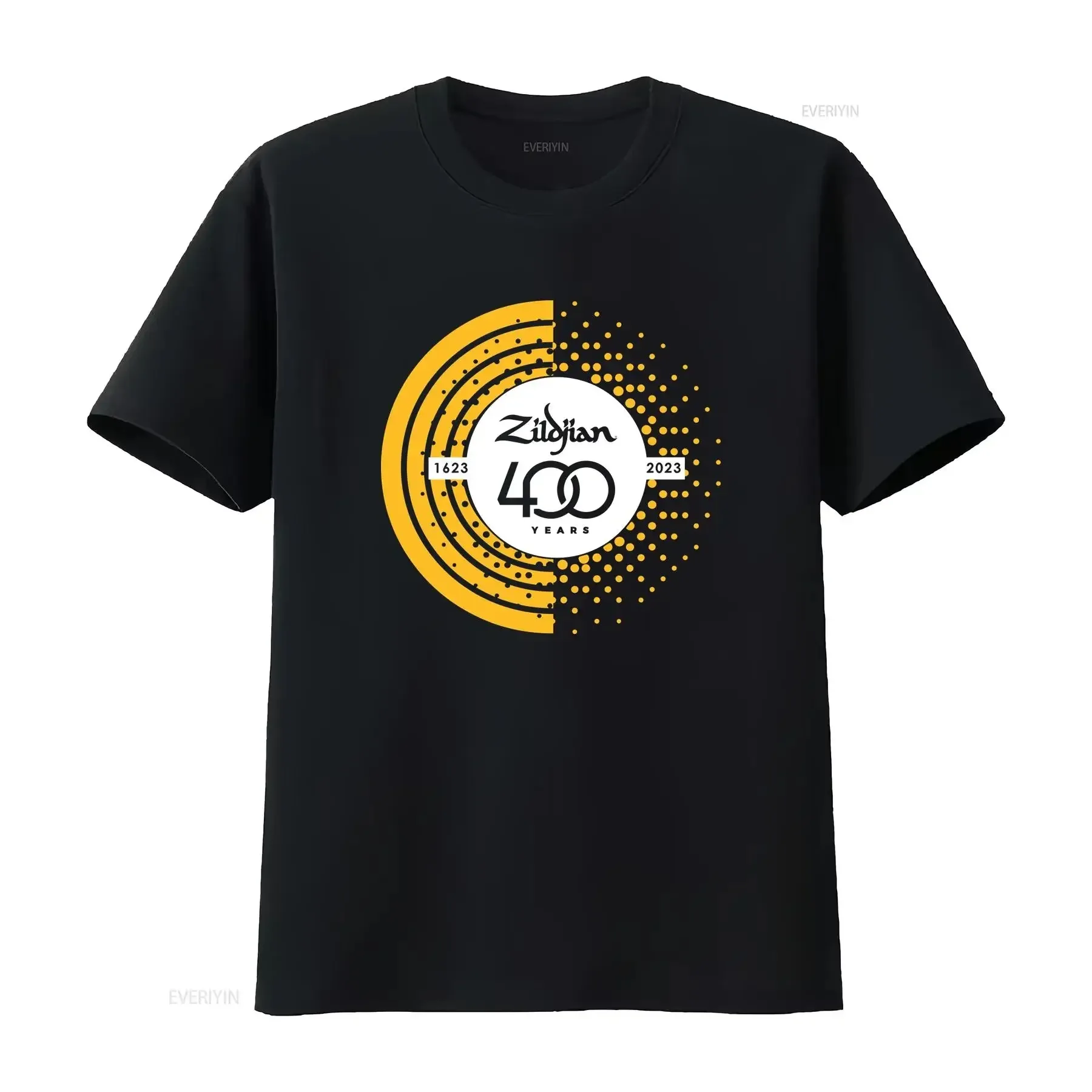 تي شيرت Zildjian Drum بشعار جديد من القطن الثقيل تي شيرت عتيق مغسول مريح برسومات للجنسين متعدد الاستخدامات للارتداء اليومي