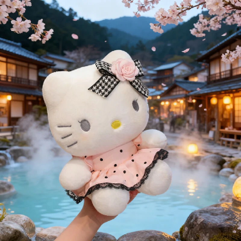 

Hellokitty Soft Fluffy Plush Doll Cute Bow Design High-Quality Perfect Birthday Christmas Gift Kawaii Home Room Decor Anime Toys
