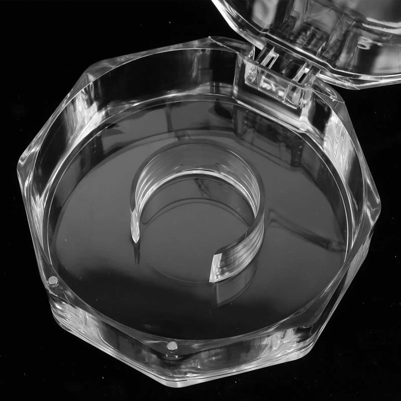 Octagonal Clear Acrylic Bracelet Box for Jewelry Display, Storage & Organization – Buddha Beads Compatible