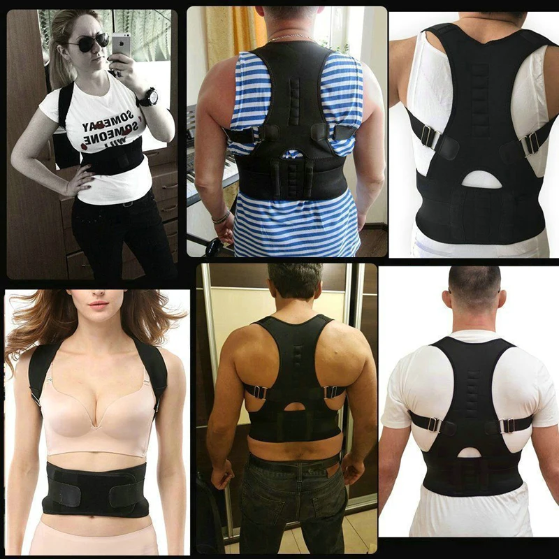 Posture Corrector Magnetic Therapy Brace Shoulder Back Support Belt for Men Women Braces & Supports Belt Shoulder Posture