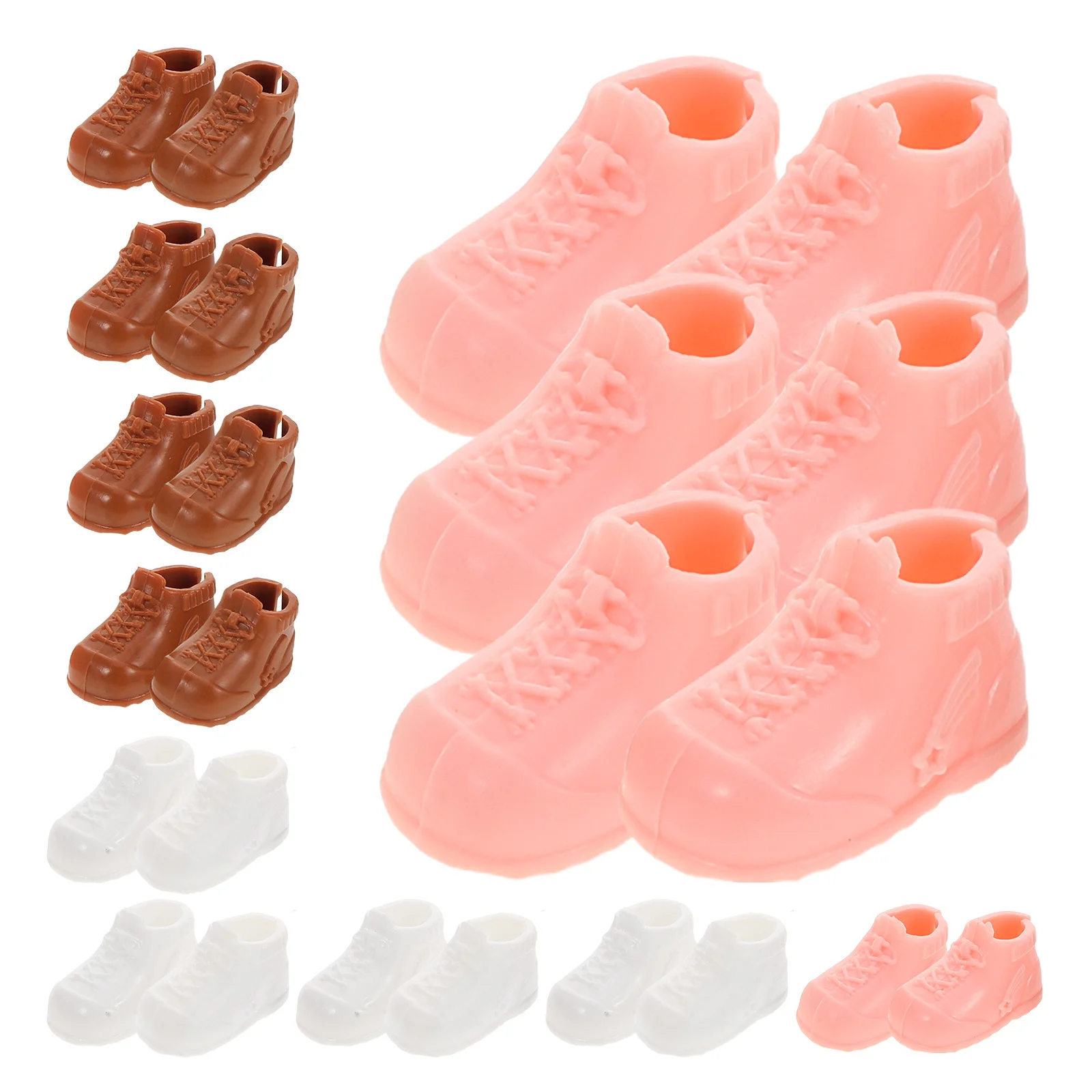 12Pairs أحذية مصغرة عالية أعلى حذاء رياضة تصميم صالح 17 سنتيمتر دمية مصغرة اكسسوارات Playset ديكور منزل صغير الدعائم #3