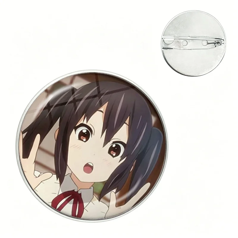 Anime K-ON Cosplay Badges Hirasawa Yui Akiyama Mio Brooches Bags Breastpin for Backpacks Clothing Jewelry Handmade Pin
