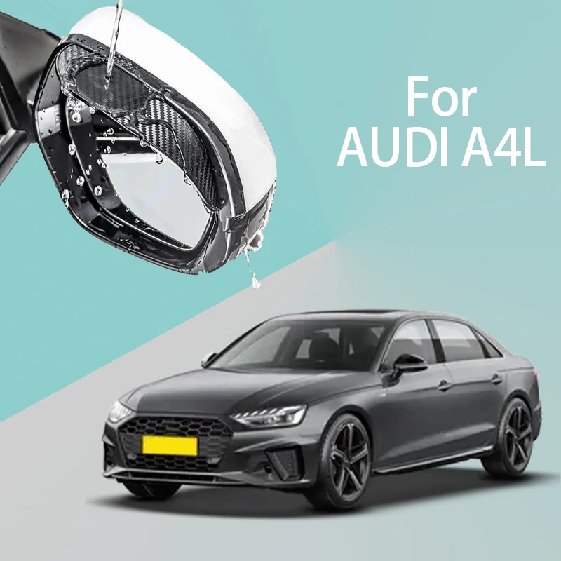 

For AUDI A4 car rearview mirror rain brow thickened carbon fiber texture rearview mirror rain brow