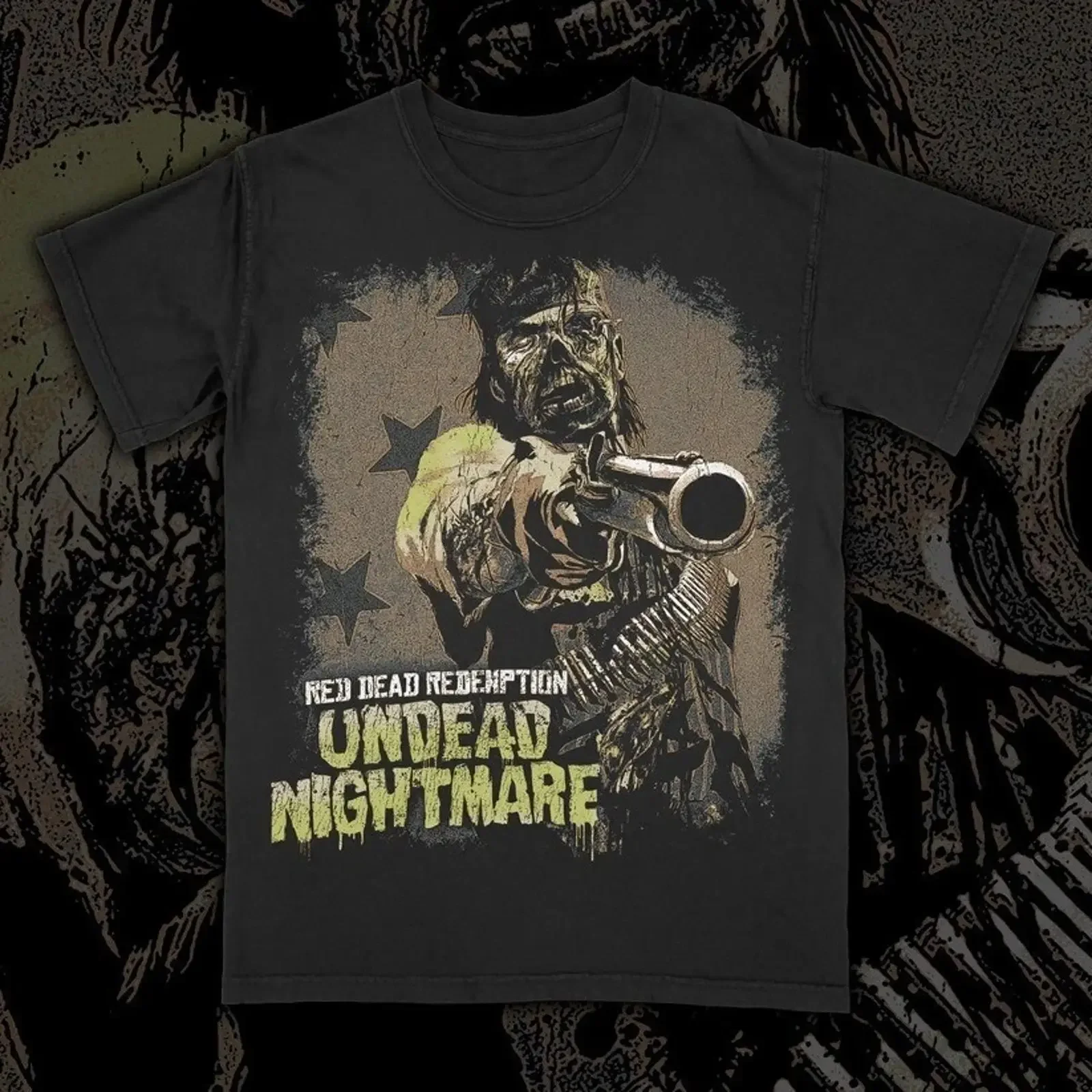Retro Red Dead Undead Video Game Bootleg T Shirt S 5XL vintage Washed Unisex Stylish Slightly Stretched Casual graphic