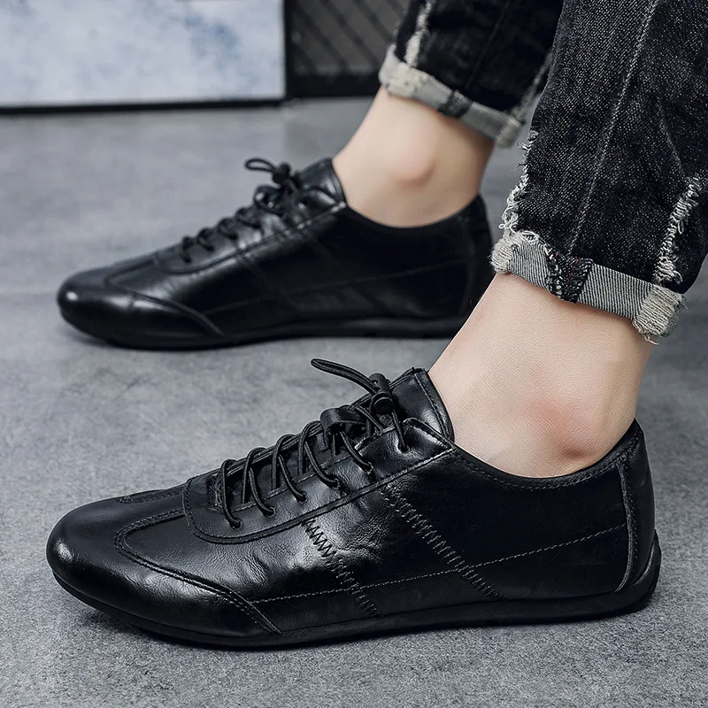 Hot selling Spring  Autumn men's casual single shoes low cut sneakers for lazy people lightweight driving shoes