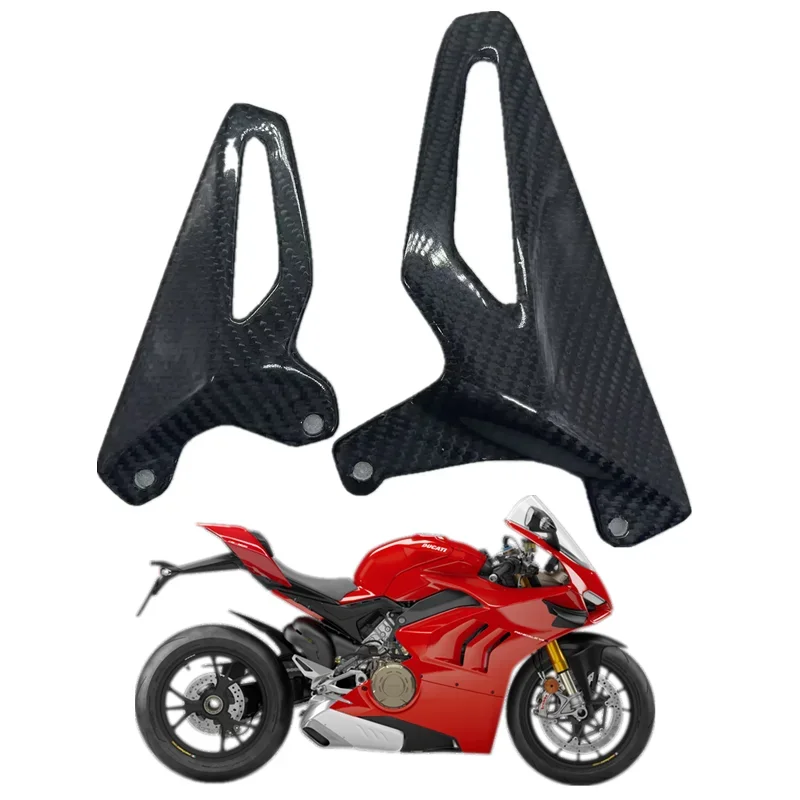 

Для DUCATI PANIGALE V4 V4S V4R V2 задние части подставки для ног, защита для ног из настоящего углеродного волокна, подставка для ног мотоцикла, защита пятки, детали