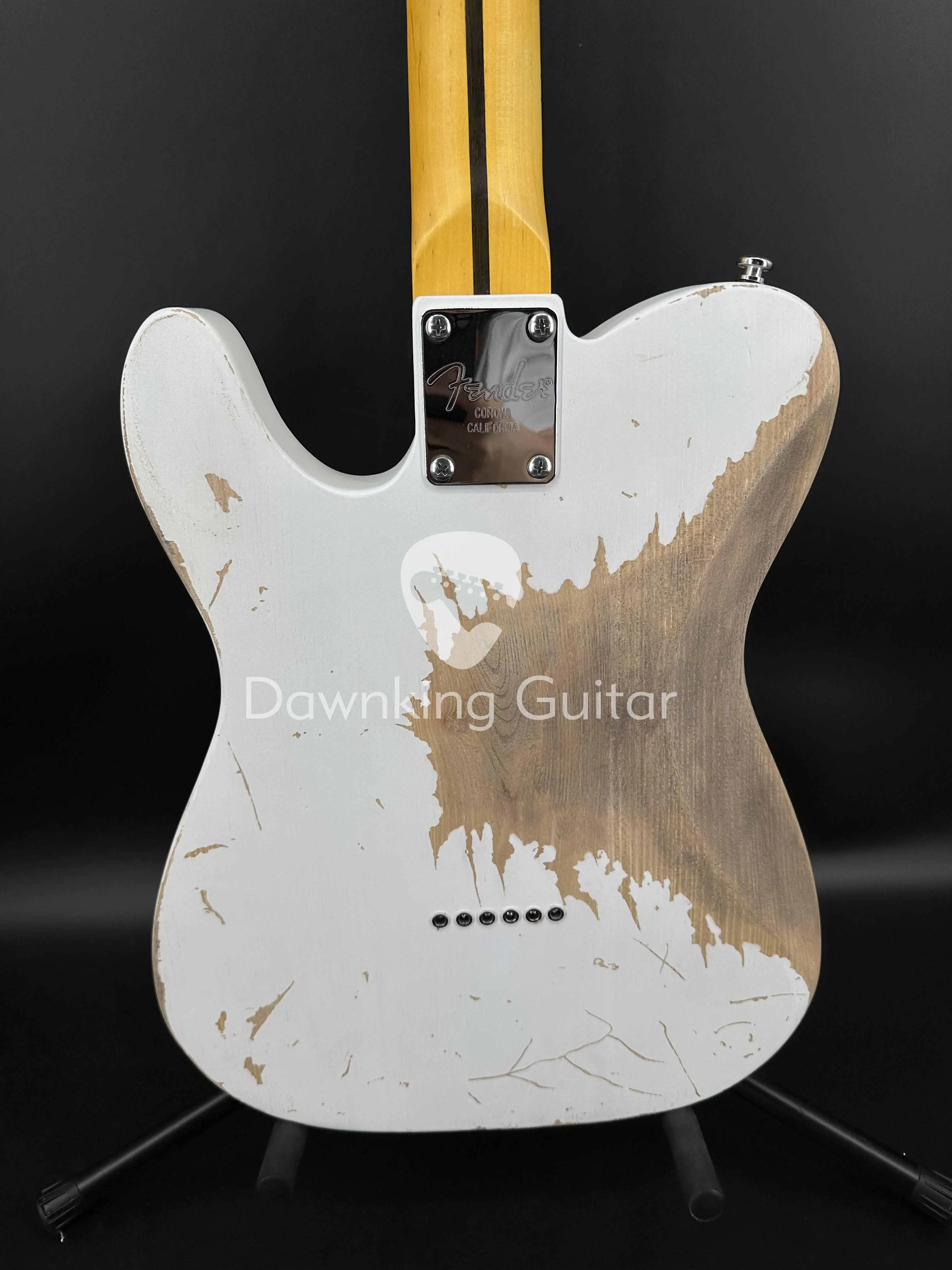 Esquire Relic Cream Tele Electric Guitar White Pickguard Maple Neck 6 String Body free delivery