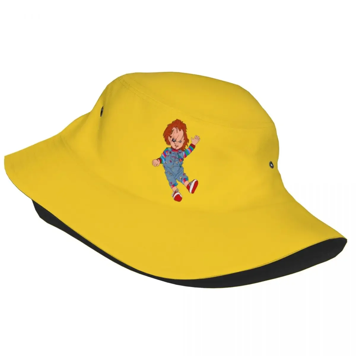 Trendy Killer Chucky Bride Of Chucky Bucket Hat Girl UV Protection Outdoor Sports Child's Play Fishing Cap Bob Hat