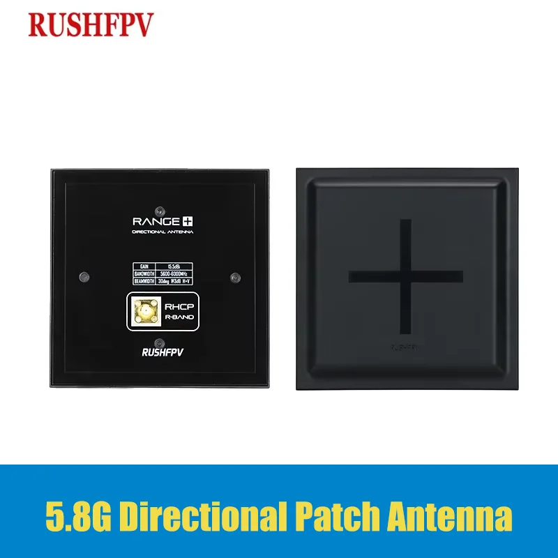 RUSHFPV RANGE PLUS 4X 5.8G Directional Patch Antenna 15.5dBi 5600-6000MHz RHCP SMA Circularly Polarized Antenna for RC FPV Drone