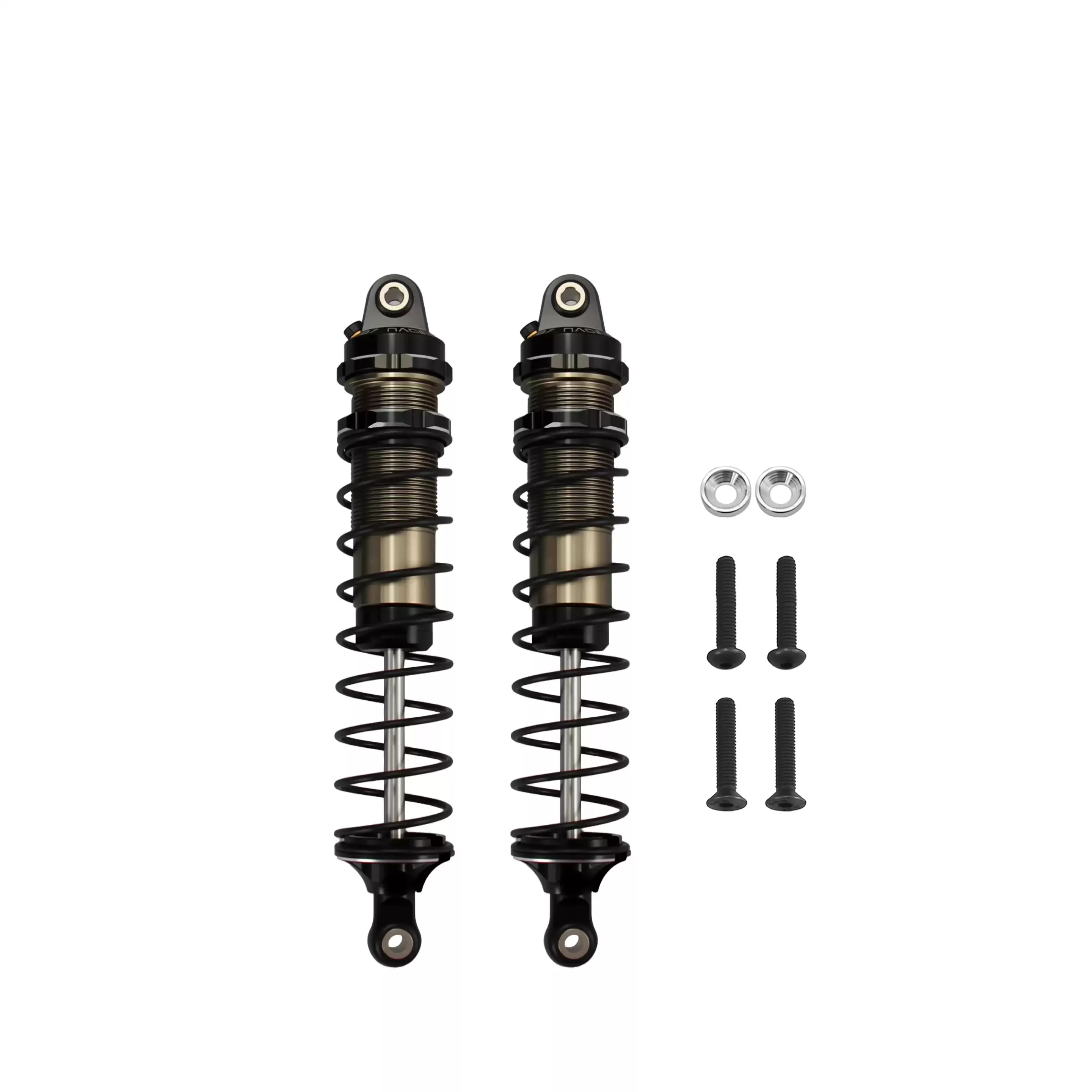 HR ARRMA 1:10 2WD series aluminum alloy 108MM front shock absorber with a pair of shock brackets designed to prevent detachment