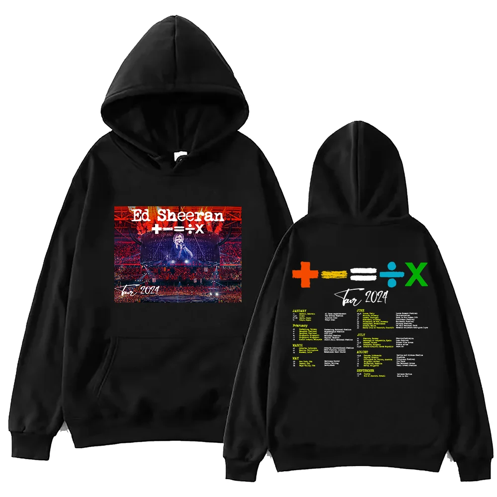 

Ed Sheeran Tour 2024 Commemorative Hoodie Harajuku Pullover Tops Sweatshirt Fans Gift