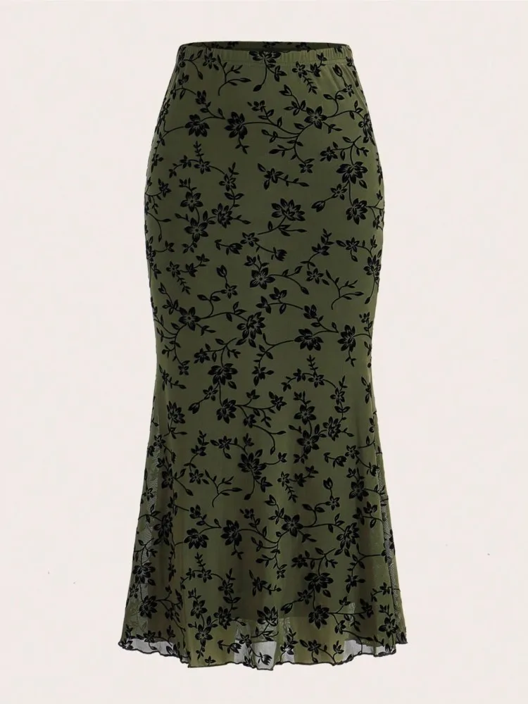Green skirt
