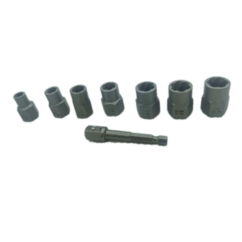 14 Piece Lug 3/8Inch Drive Impact Bolt Nut Extractor Set Black Nut Remover Kit 1/4Inch-3/4Inch Twist Socket Tool Set