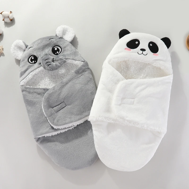 

Warm Baby Sleeping Bags Autumn and Winter Soft Newborn Baby Wrap Blankets Cartoon Cocoon for babies Flannel Baby Sleepsack 0-9M